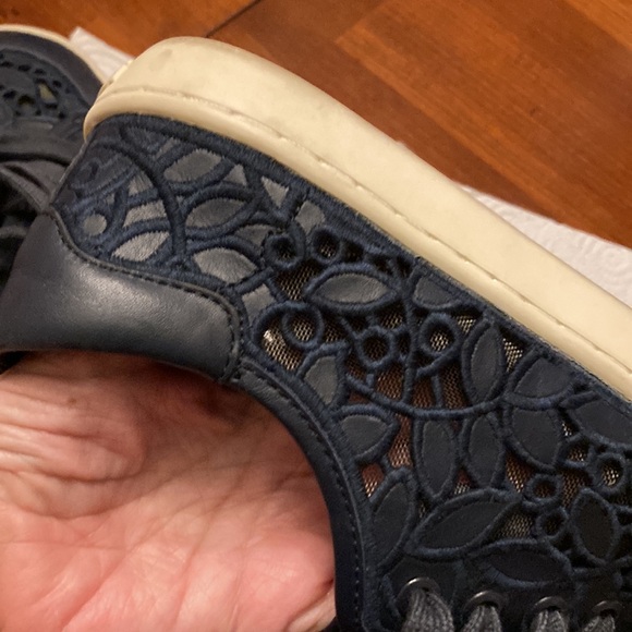 Tory Burch Navy Lace Sneakers - Picture 8 of 11